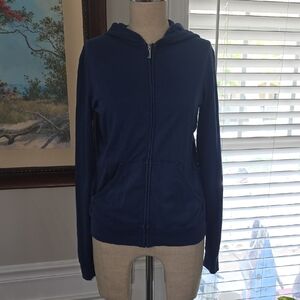 Juicy Couture Navy Full-Zip Hooded Sweatshirt
